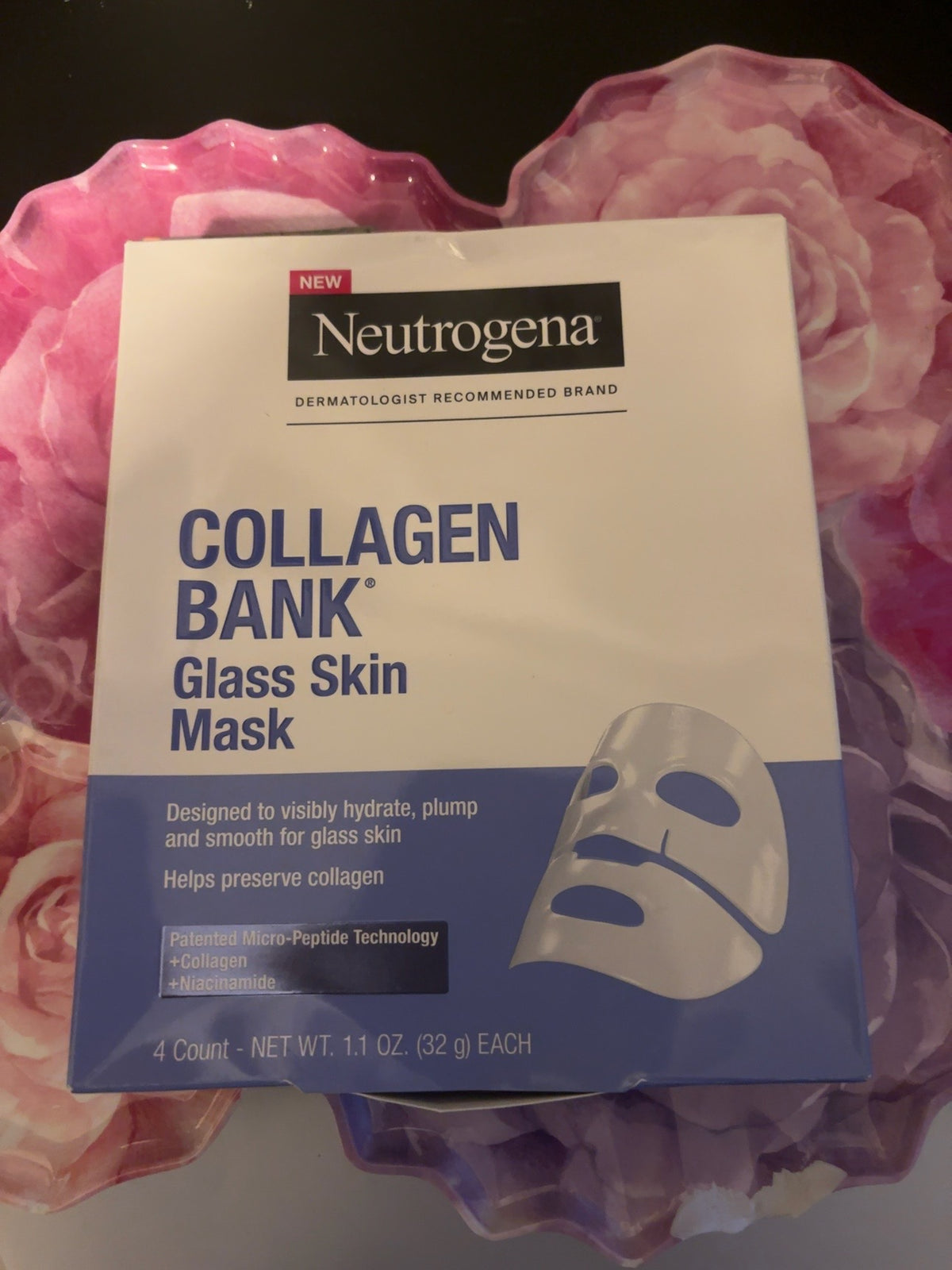 Neutrogena Collagen Bank Glass Skin Mask 4 Count