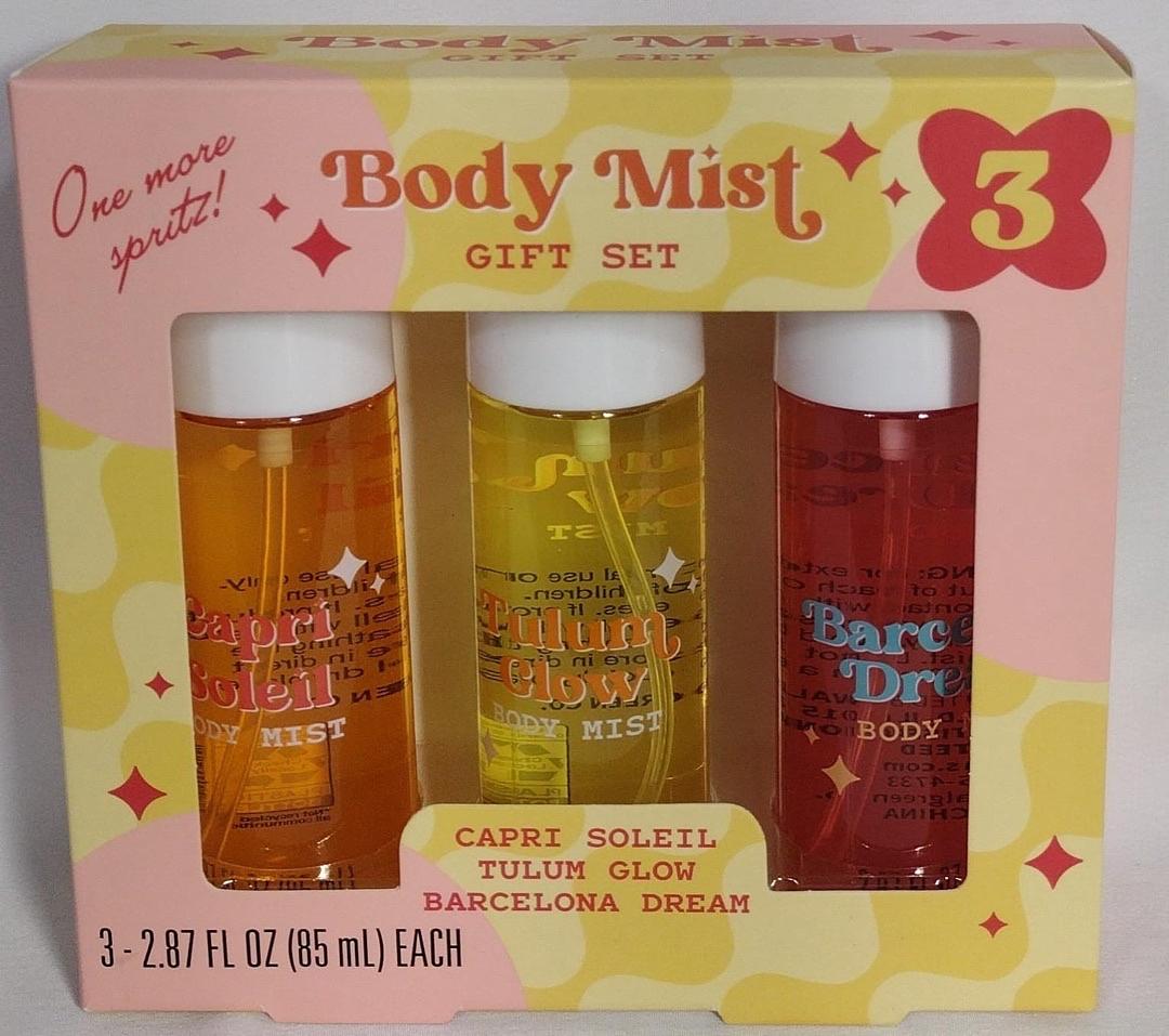 One More Spritz Capri Soleil, Tulum Glow and Barcelona Dream Body Mist Set