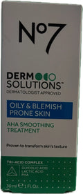 No7 Derm Solutions AHA Smoothing Treatment Oily Blemish Skin 1 oz New — photo 1