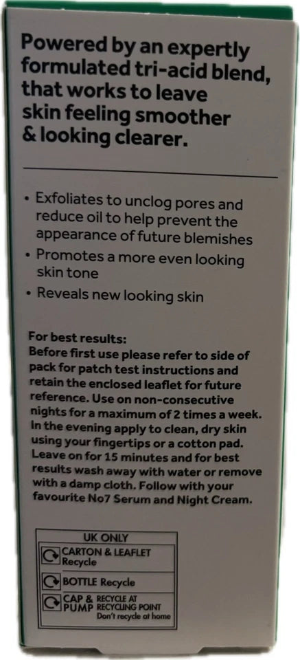No7 Derm Solutions AHA Smoothing Treatment Oily Blemish Skin 1 oz New — photo 2