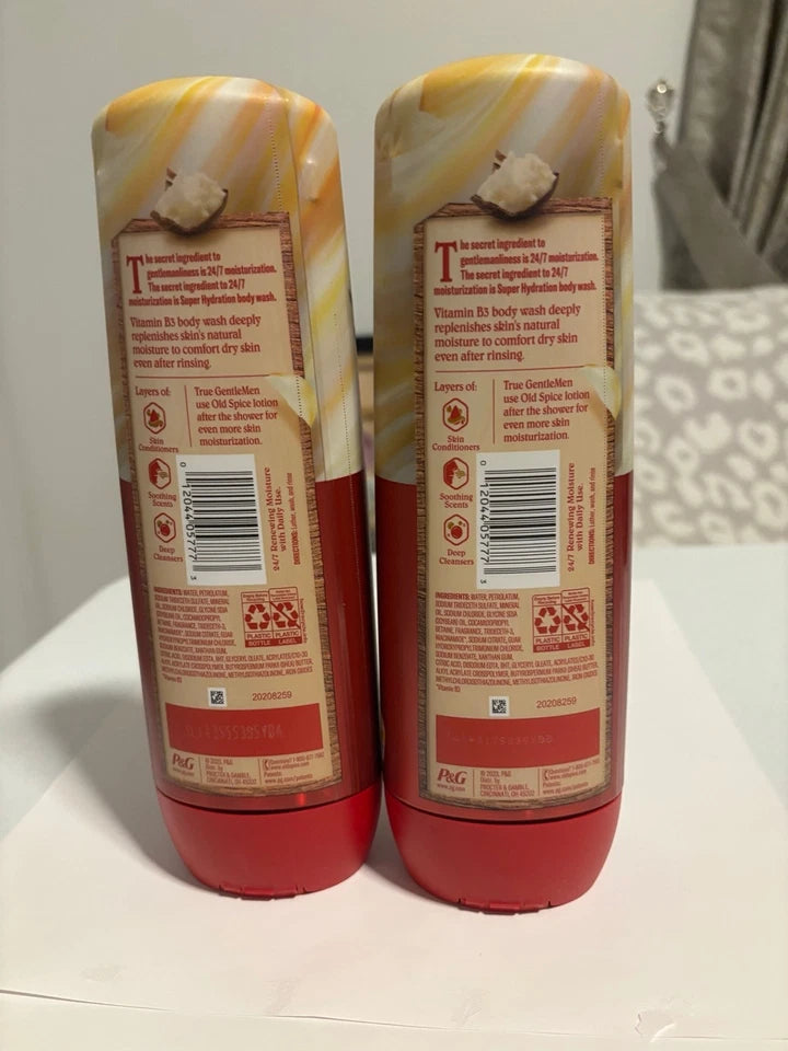 Old Spice Gentleman's Super Hydration Body Wash Vanilla Shea Butter 20 oz 2 Pack — photo 2