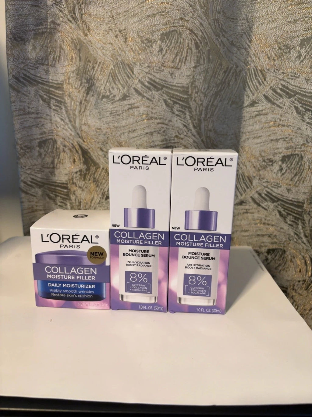 L'Oreal Collagen Moisture Filler Serum 1 oz 2 Pack + Moisturizer 1.7 oz New — photo 1