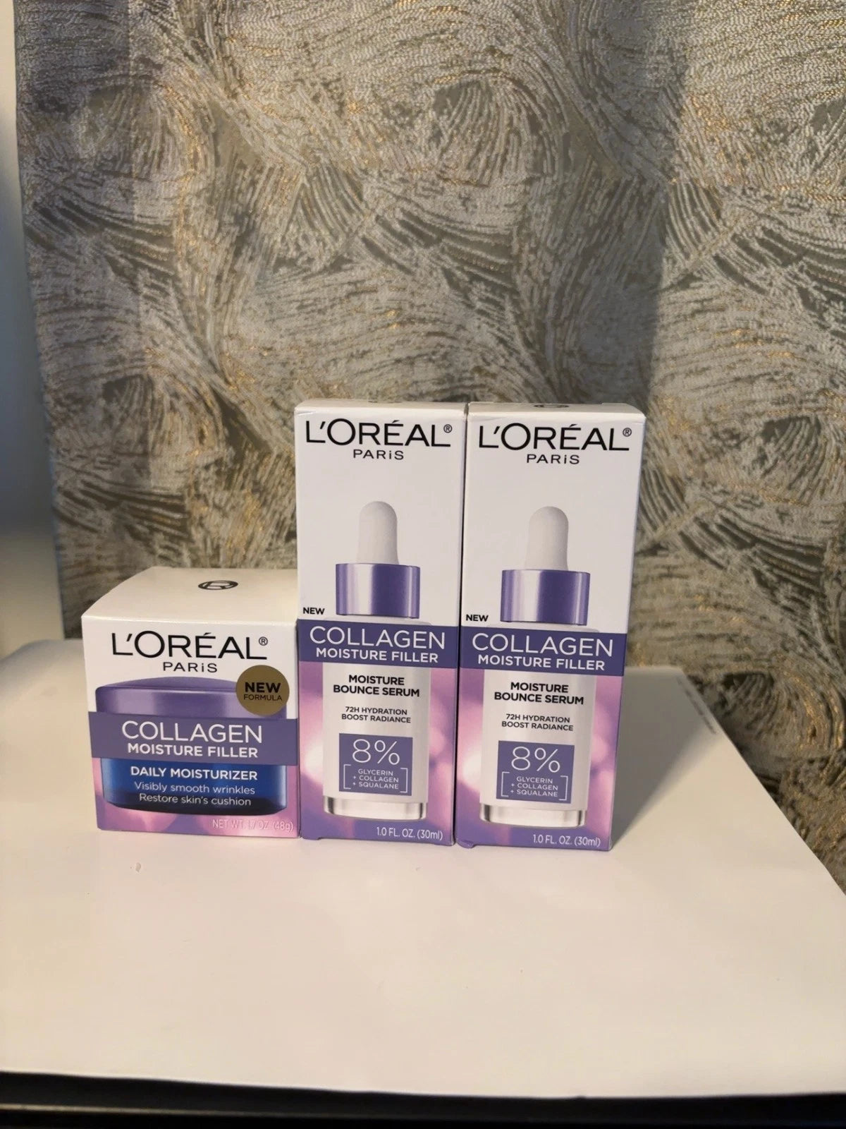 L'Oreal Collagen Moisture Filler Serum 1 oz 2 Pack + Moisturizer 1.7 oz New — photo 1