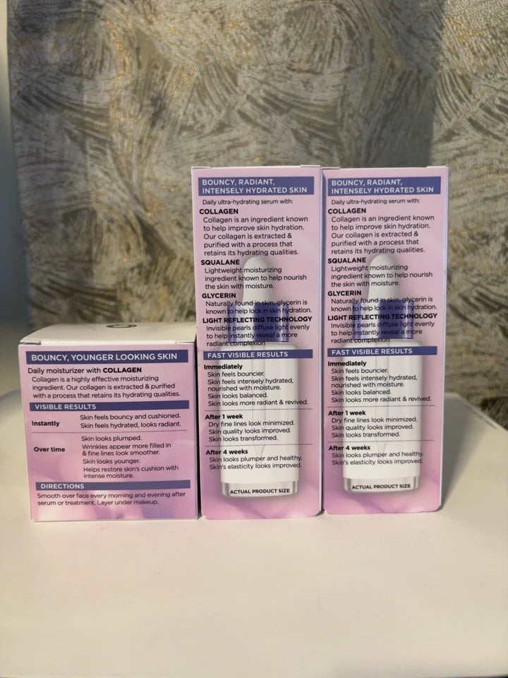 L'Oreal Collagen Moisture Filler Serum 1 oz 2 Pack + Moisturizer 1.7 oz New — photo 3
