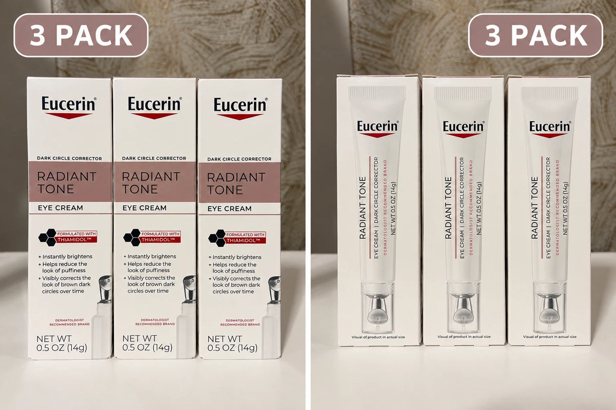 Eucerin Radiant Tone Eye Cream Dark Circle Corrector 0.5 oz 3 Pack New — photo 1