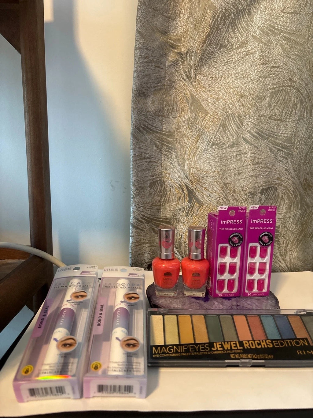 7 Piece Beauty Essentials Bundle KISS Falscara Sally Hansen imPRESS Rimmel — photo 1