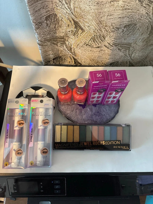 7 Piece Beauty Essentials Bundle KISS Falscara Sally Hansen imPRESS Rimmel — photo 2