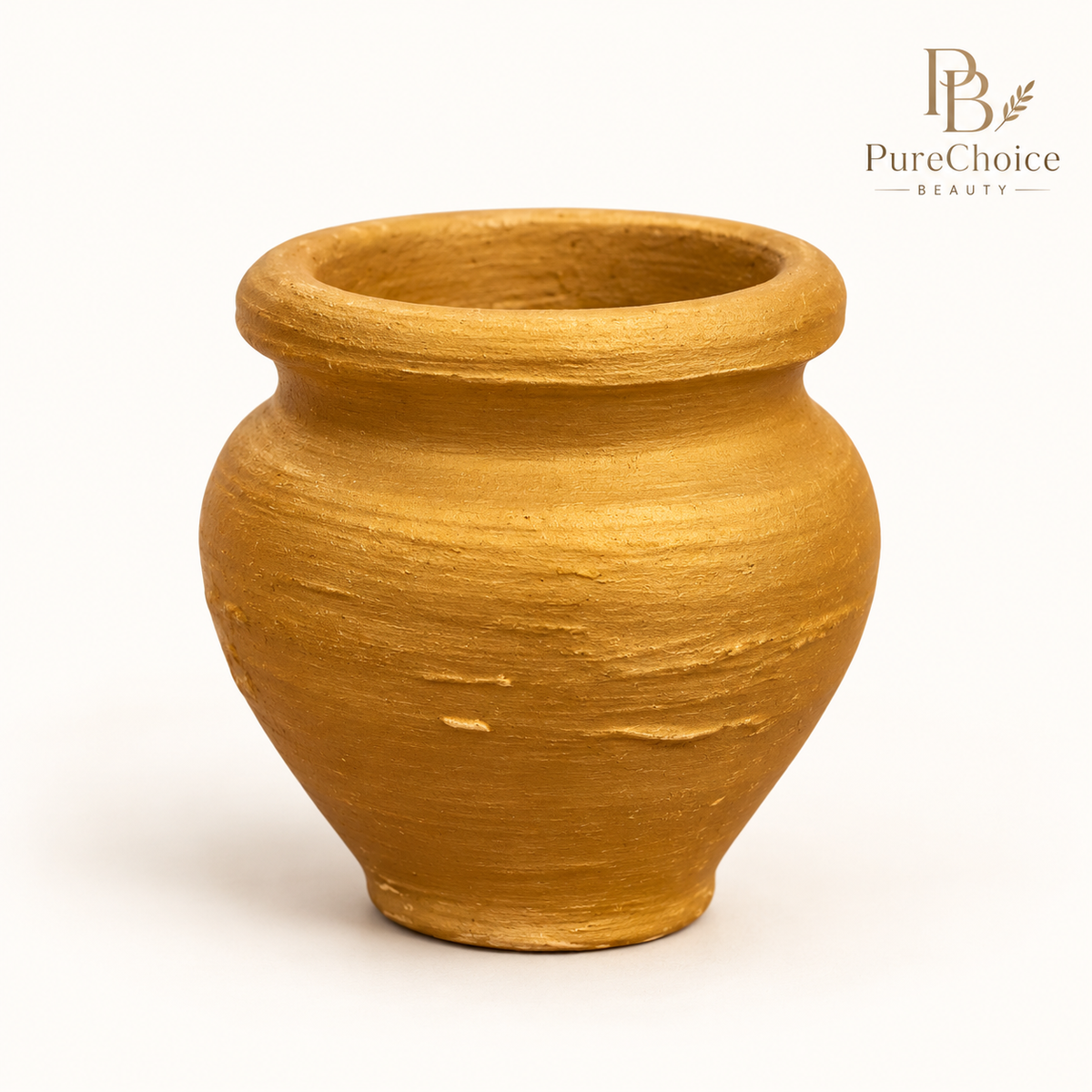 PureChoice Beauty mustard gold mini Asian clay matki decorative pot