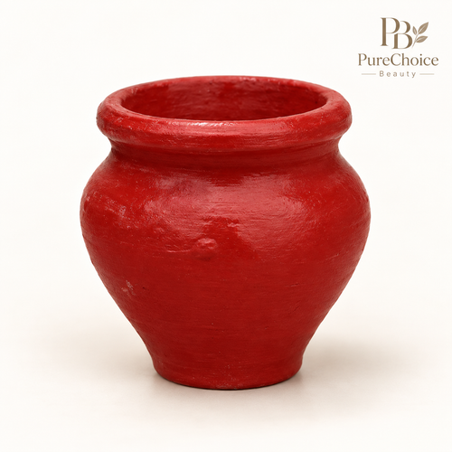 PureChoice Beauty red mini Asian clay matki decorative pot